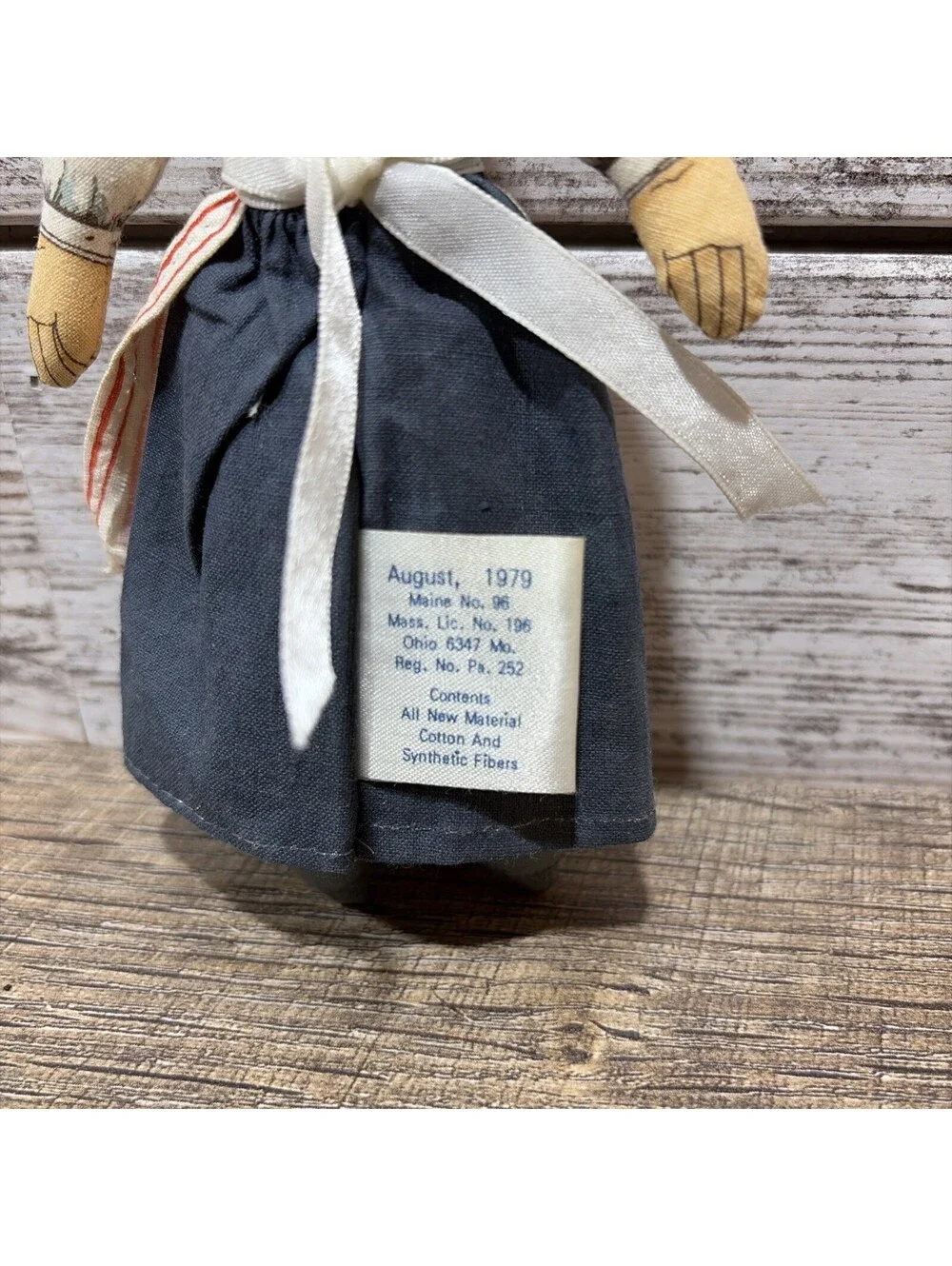 Vintage 1979 Hallmark Clara Barton American Red Cross Founder Cloth Doll Toy